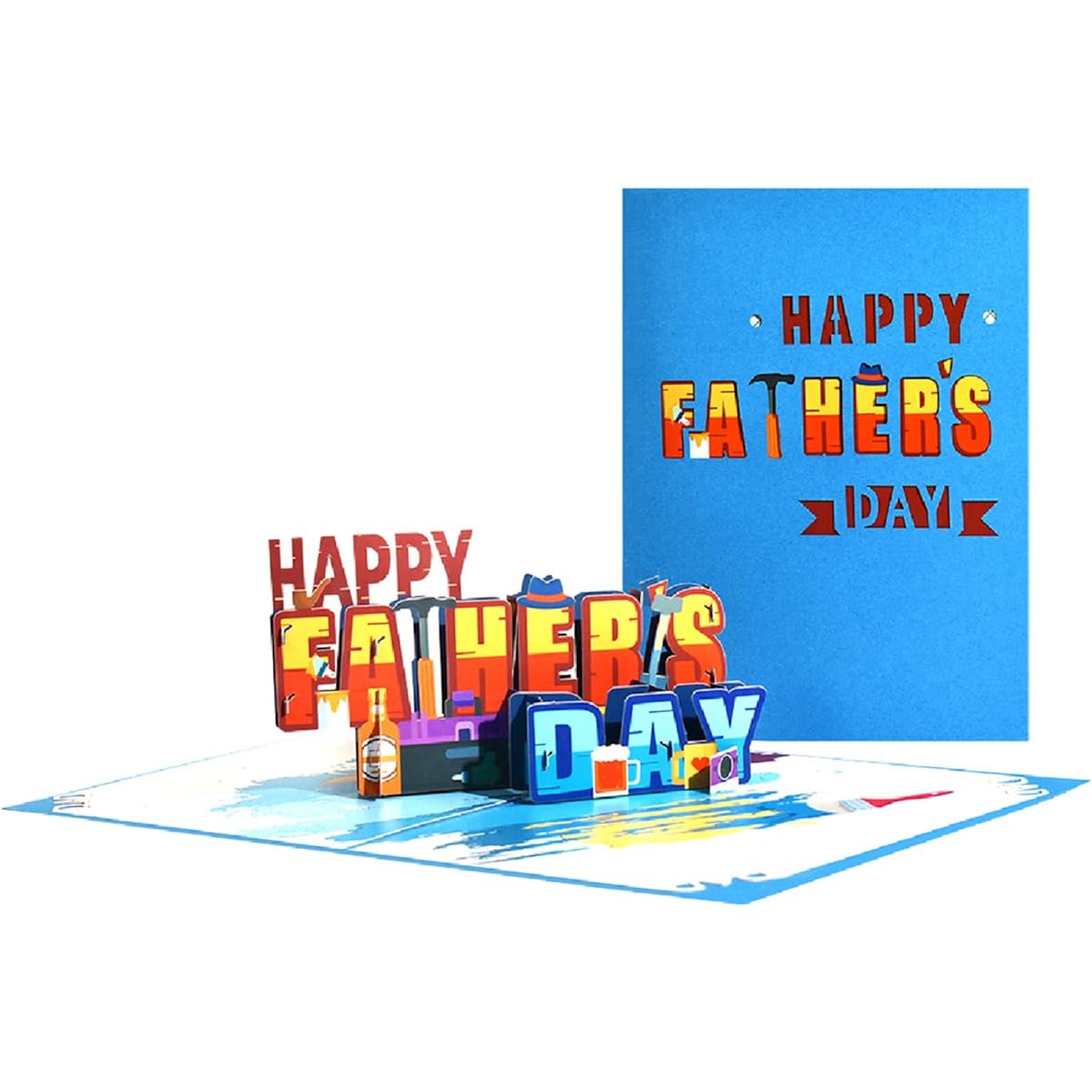 Father's Day Pop-Up Cards Father's Day Cards Husband Father's Day Daughter Son Wife Gifts from Children