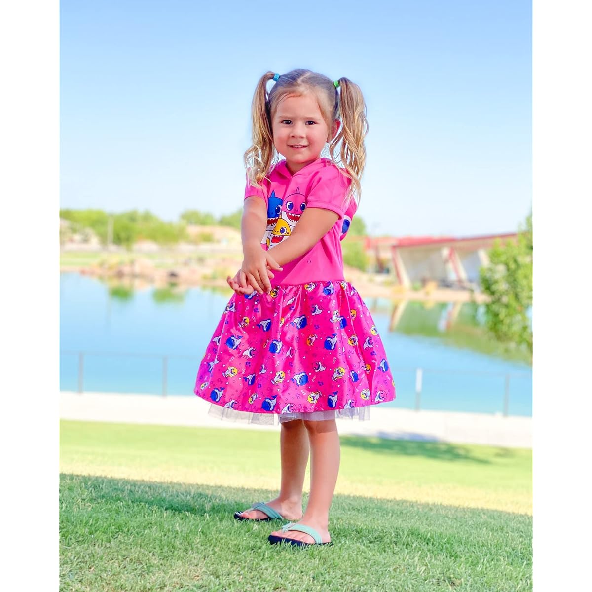 Pinkfong Mummy Shark Daddy Shark Baby Shark Costume Short Sleeve Dress for Newborns to Small Kids