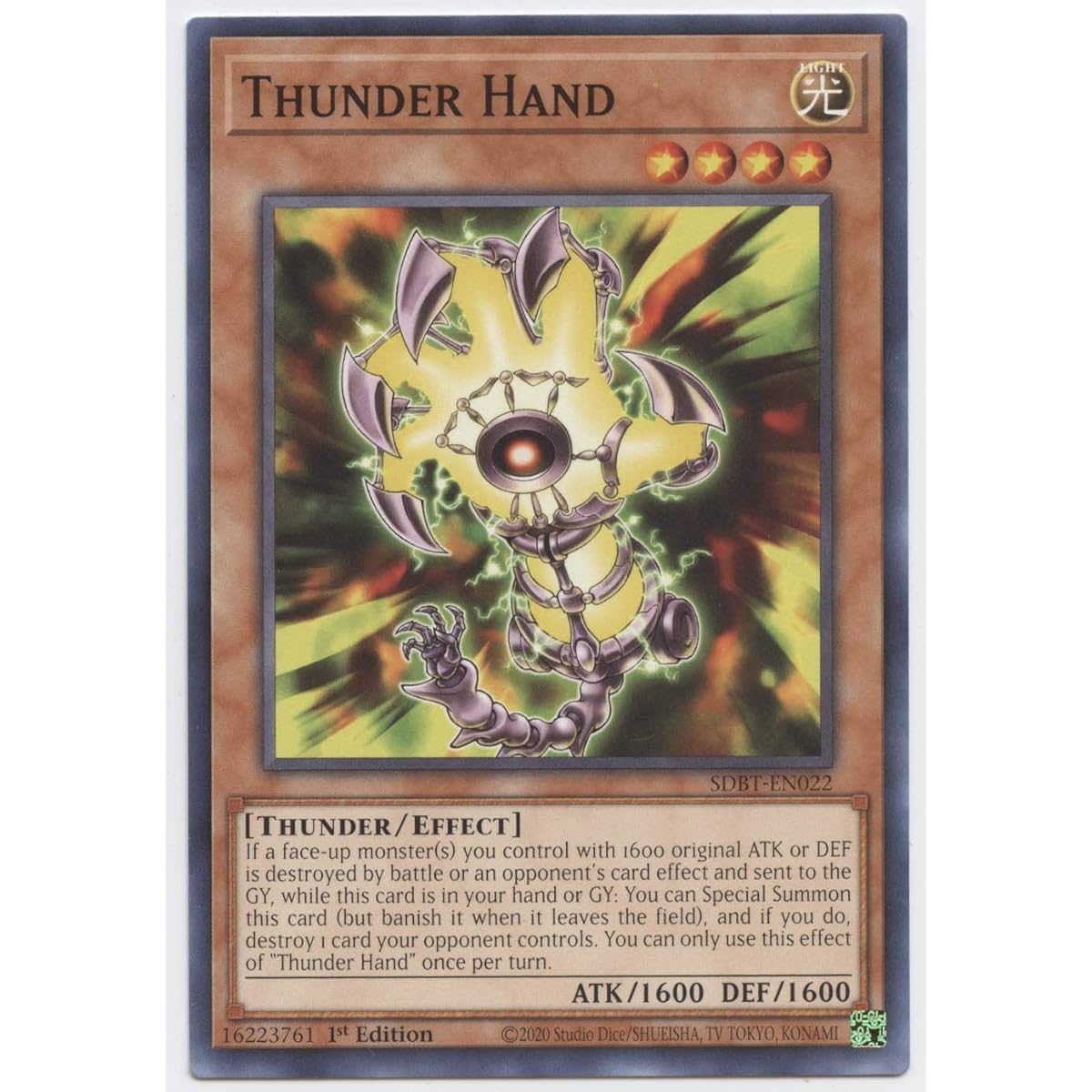 Thunderhand - SDBT-EN022 - Common - 1st Edition.