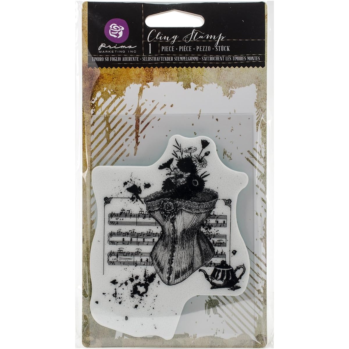 Prima Marketing 580070 Cling Stamp 3.5" x 5" Victorian