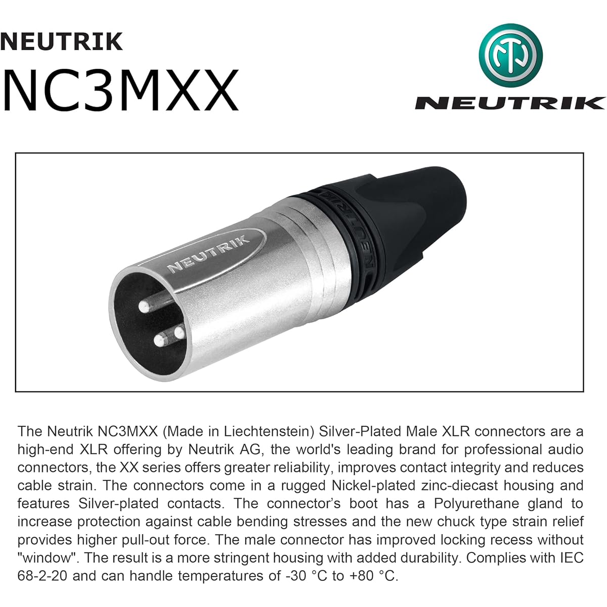 WORLDS BEST CABLES 2 Unit - 50 Feet - Balanced Microphone Cable Custom Made - Mogami 2549 (Black) Wire and Neutrik NC3MXX & NC3FXX Silver XLR Plugs