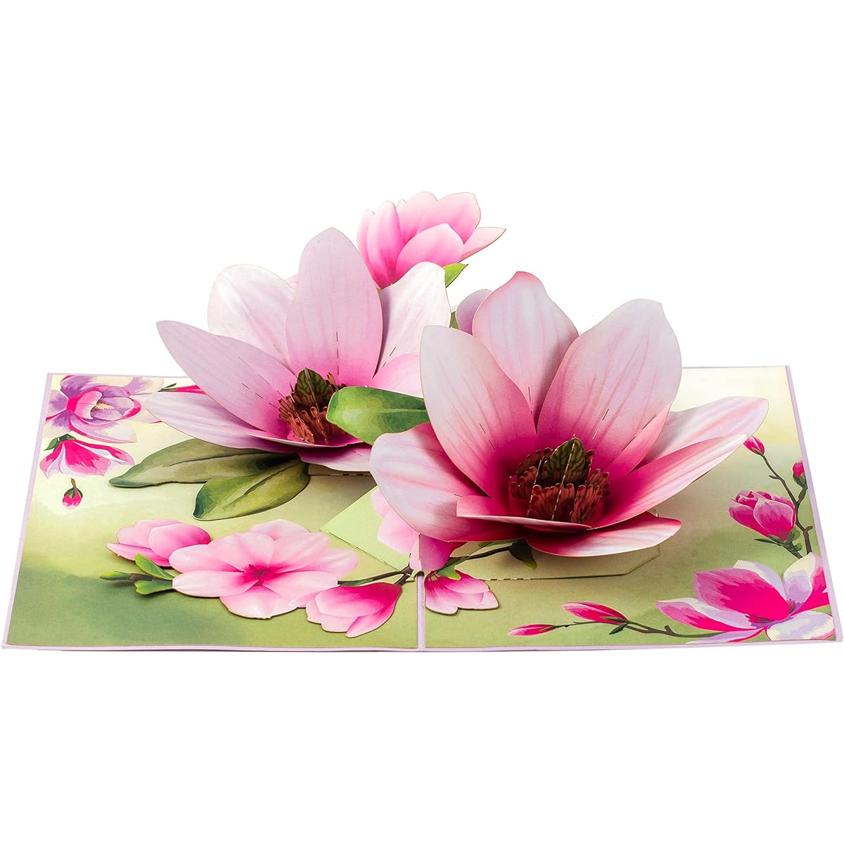 TRUANCE Pop-up Card Two Magnolia Flowers