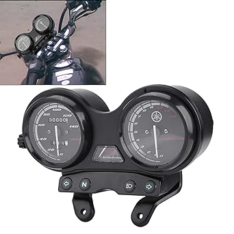 01 02 015 Motorcycle Odometer, Clear Lens Motorcycle Speedometer Waterproof LED LCD Indicator Replacement for YBR125 for Upgrade