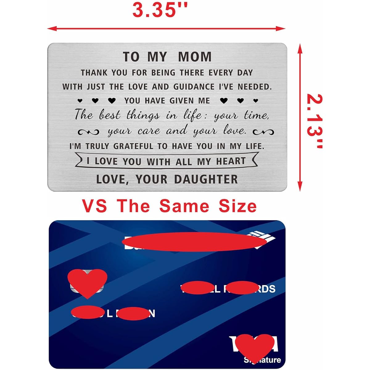Christmas gift from daughter to mother, for mother, from daughter to mother, birthday wallet, card, mother's day gift, mother, woman