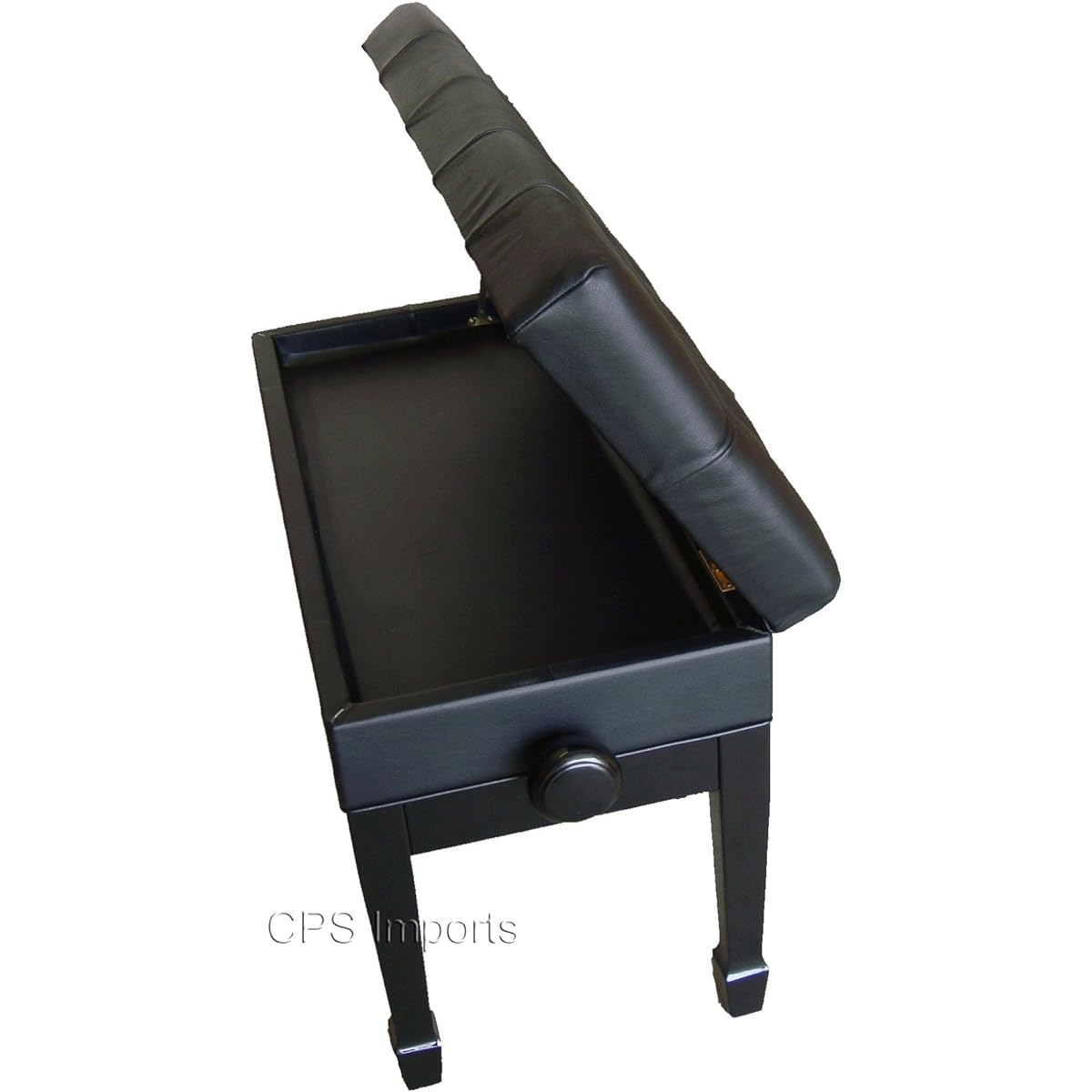 Adjustable Artist Piano Bench Stool Ebony with Music Storage