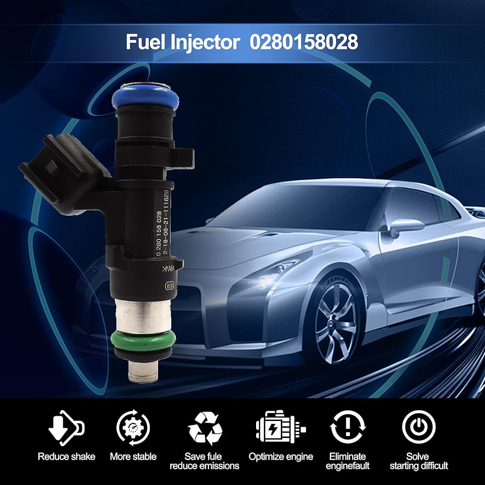 HiSport Fuel Injector 0280158028 04591986AA Dodge Chrysler 05-10 300 V6 2.7L 3.5L (6 pieces)