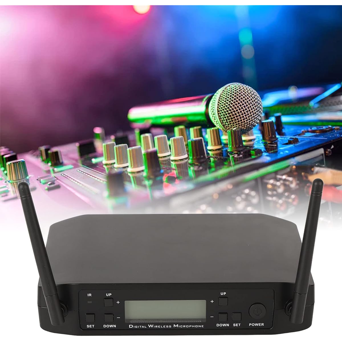 UHF Microphone Set, Handheld Microphone Noise Reduction 50 (US Plug)