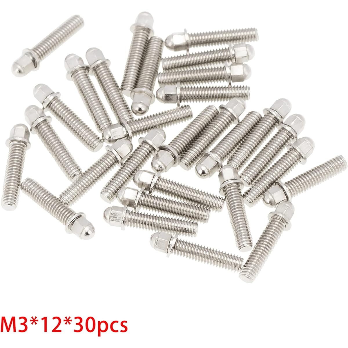 DKKY Simulation Model Car M3 Hexagon Screw Metal Wheel Hub Screw Kit Metric Screws for RC Model Car 30pcs (M3*12)