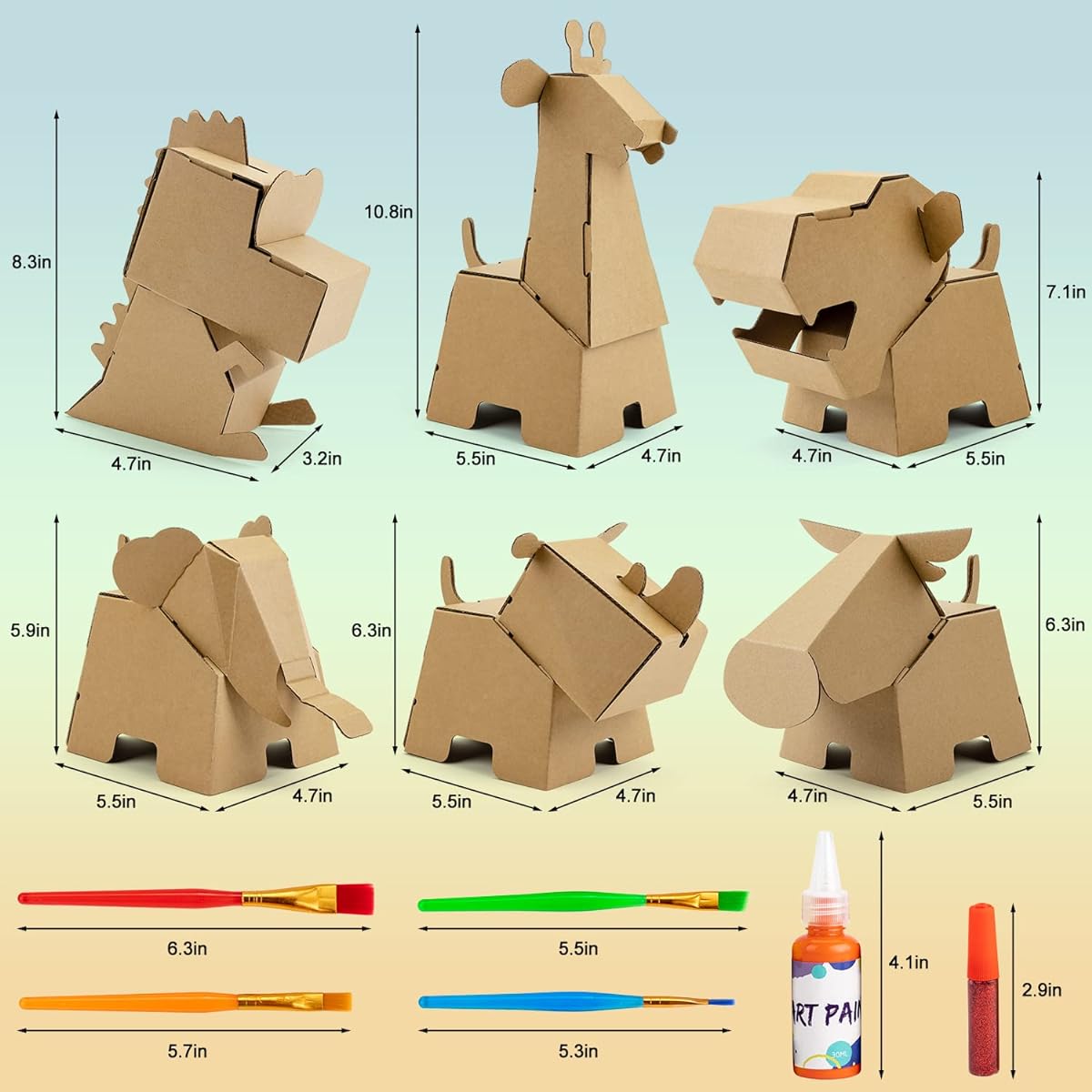 KODATEK 135 Piece Kids Arts & Crafts Painting Kit - Make and Paint Your Own, Art Kit for Kids, Holiday Party Activity, DIY Craft Set, STEAM Projects Toys for Boys and Girls Ages 4+