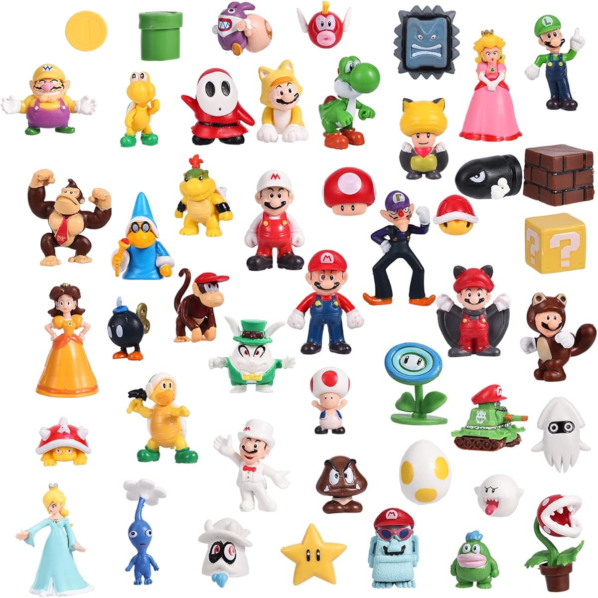 JNZCH Mario Toys Brothers Super Mary Princess Turtle Mushroom Orangutan Playset (48 Pieces)