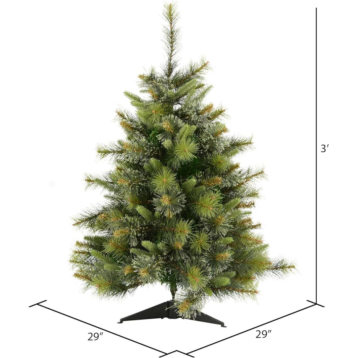 Vickerman Christmas Tree PE/PVC No Lights 3ft