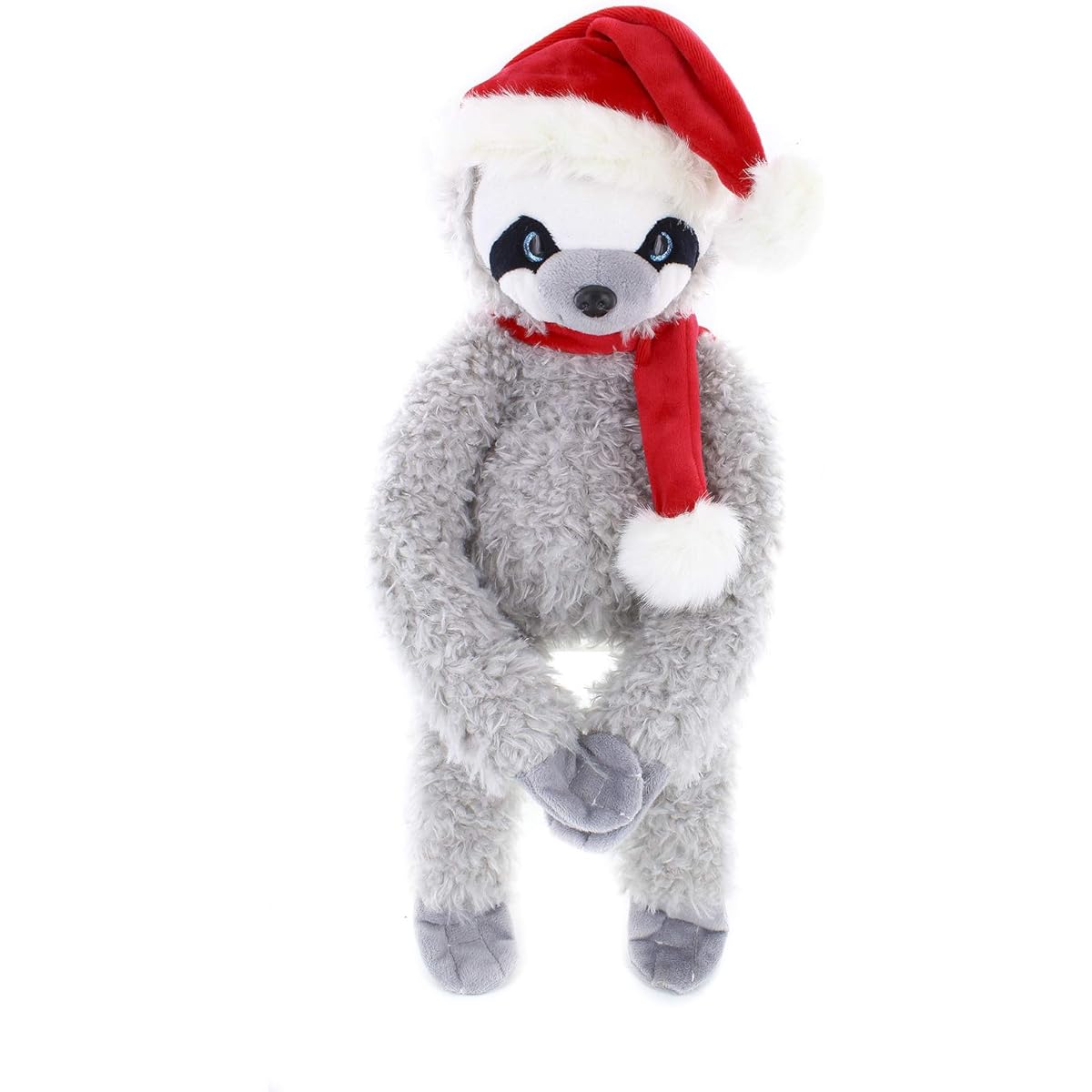 Plushland Christmas Sloth Plush - Christmas Sloth Gift - Stuffed Animal Toy with Long Cuddly Arms - Lazy Slower - 12 inches.