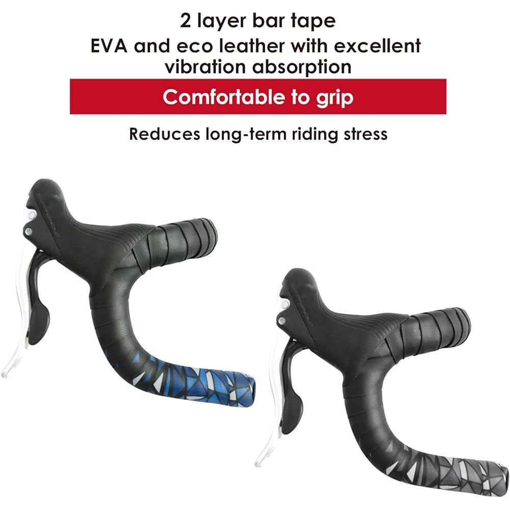 GORIX Road Bike Bar Tape (GX-BARA) Rose Pattern Bicycle Tape Shock Absorption Grip Simple Design
