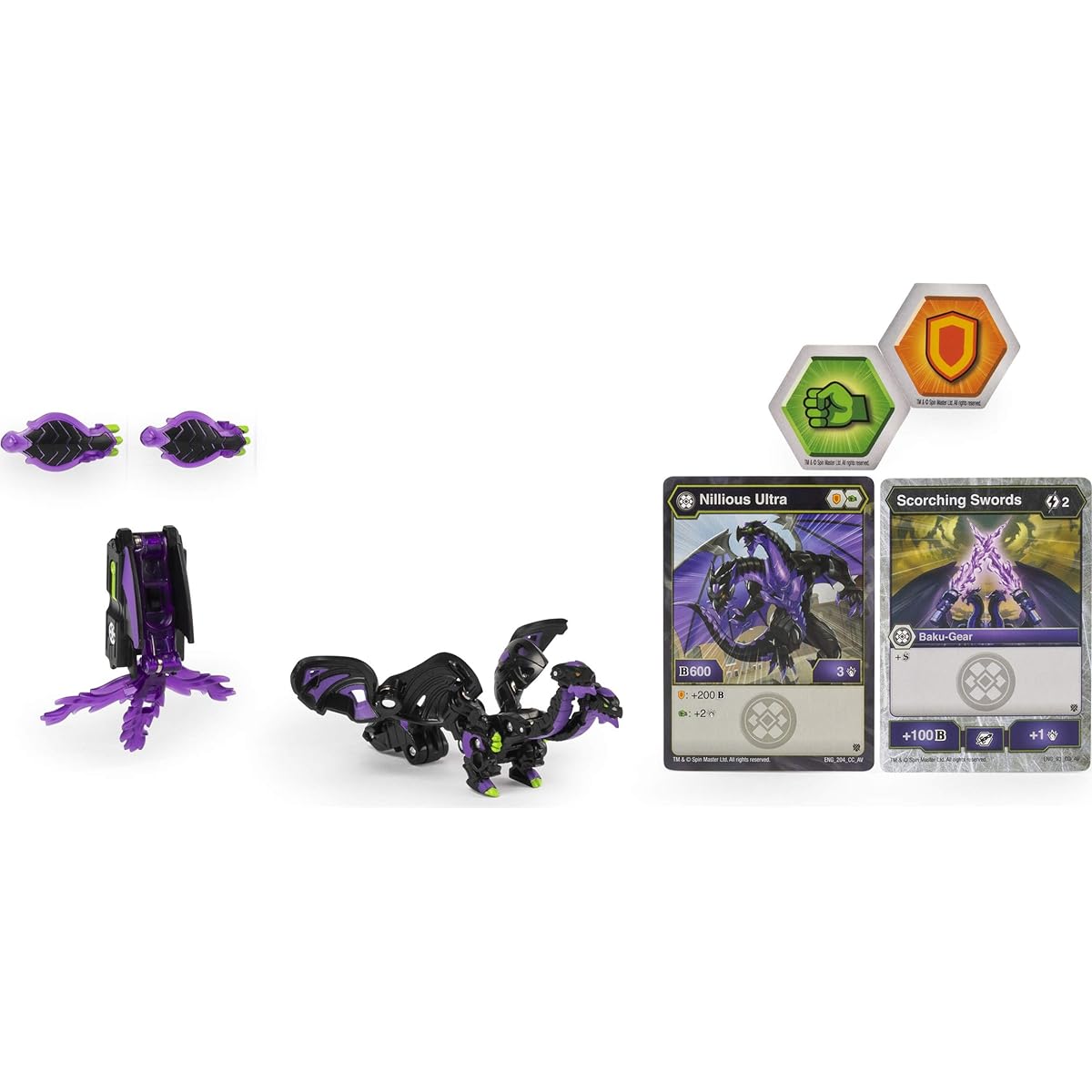 Bakugan Ultra Transforming Baku-Gear Evil Spirit Armored Alliance 3-Inch Tall Collectible Action Figure