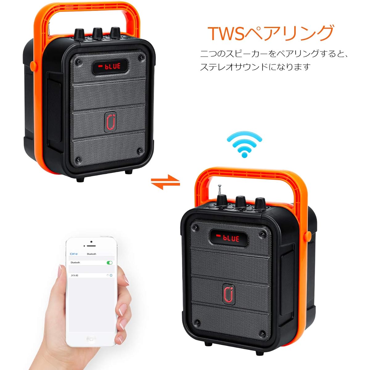 ith Treble and Bass Enhancement Function, Rechargeable, Portable, Suitable for Home Parties, Karaoke, Street Speeches, Meetings, School Events, Seminars, Outdoors, Disaster Prevention, Street Live Performances, Events, etc. (X-Small (without Microphone))