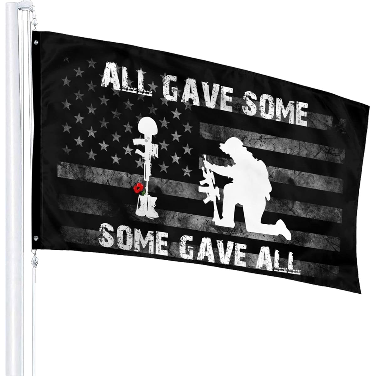 All Gave Some Some Gave All Flag 3x5ft Outdoor Indoor Veterans Day Flag Garden Decor Porch Banner Sign with Grommets UV Resistant