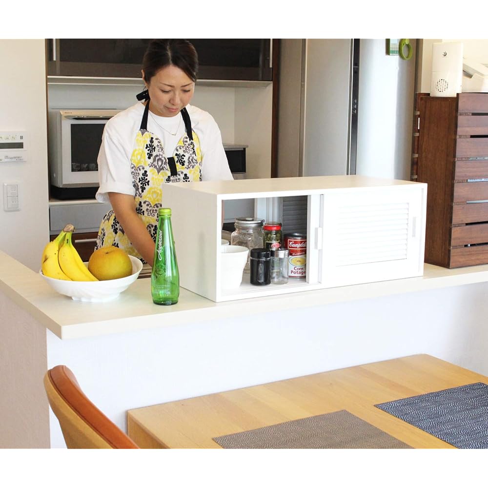 Osmac Kitchen Rack White Width 60cm Louvered Countertop Storage BL-6028W