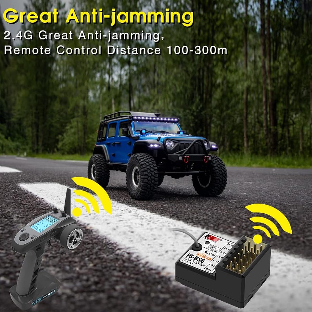 Flysky FS BS6 Receiver Waterproof 2.4G 6CH Receiver for Flysky FS-GT5 FS-IT4S FS-i6 FS-i6X Transmitter RC Car Boat (1pc)