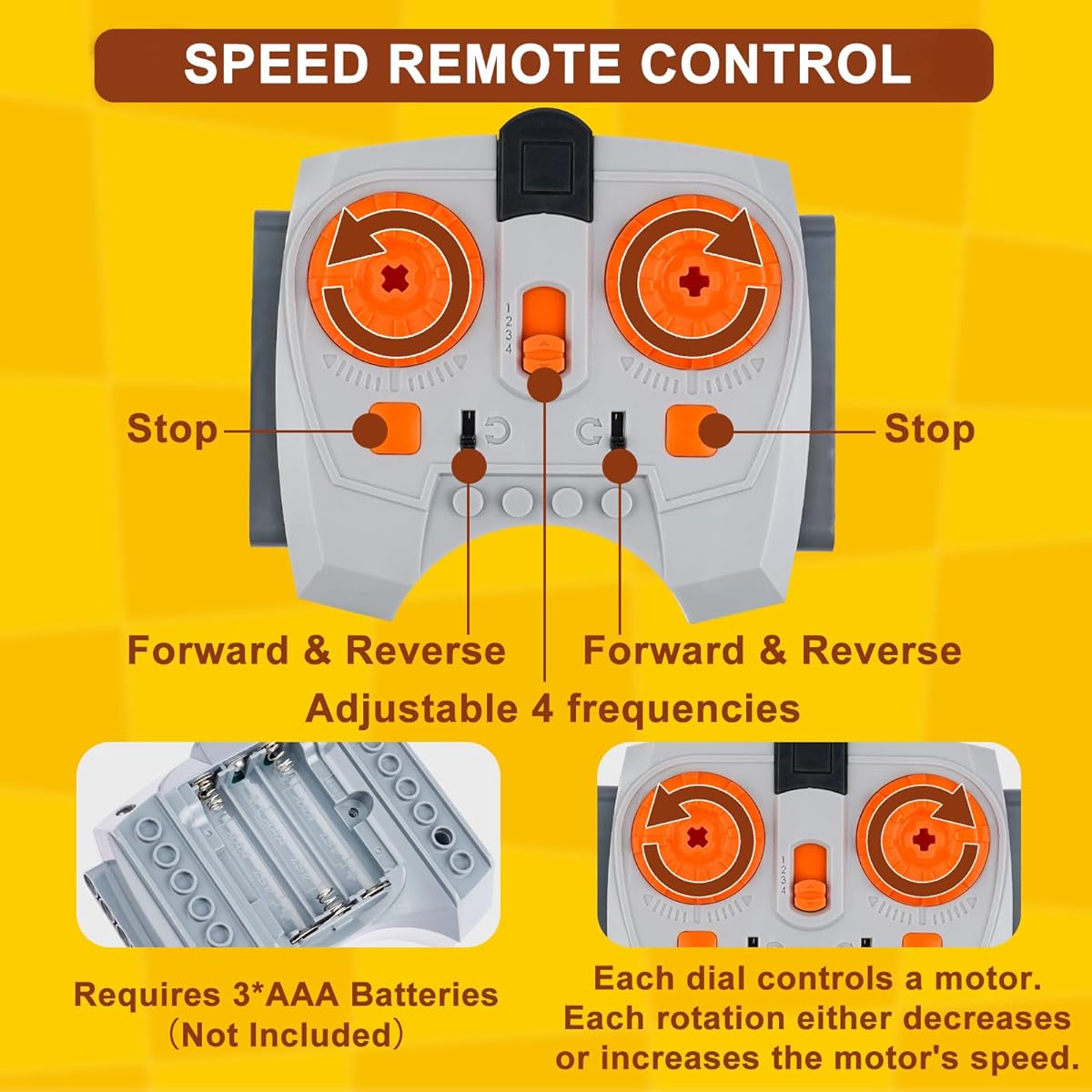 Muxierr Motor Power Kit, Power Functions Motor Set, Science and Technology Power Functions Kit, Power Functions Motor Battery Remote Receiver, Switch Lite Cord Set for Lego Technic
