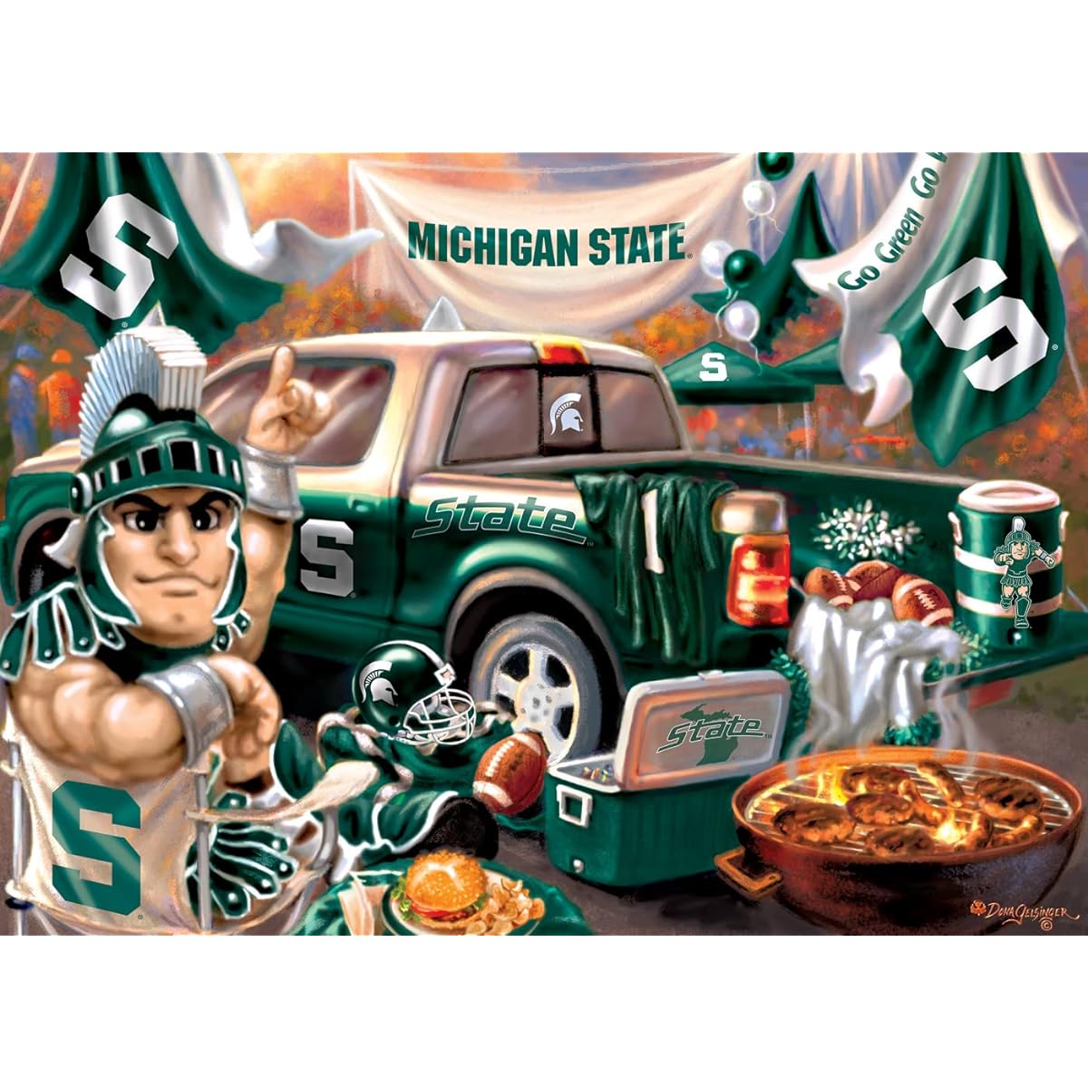 MasterPieces NCAA Game Day Puzzle Collection - Michigan State University NCAA Game Day Collection 1000 Piece Jigsaw Puzzle