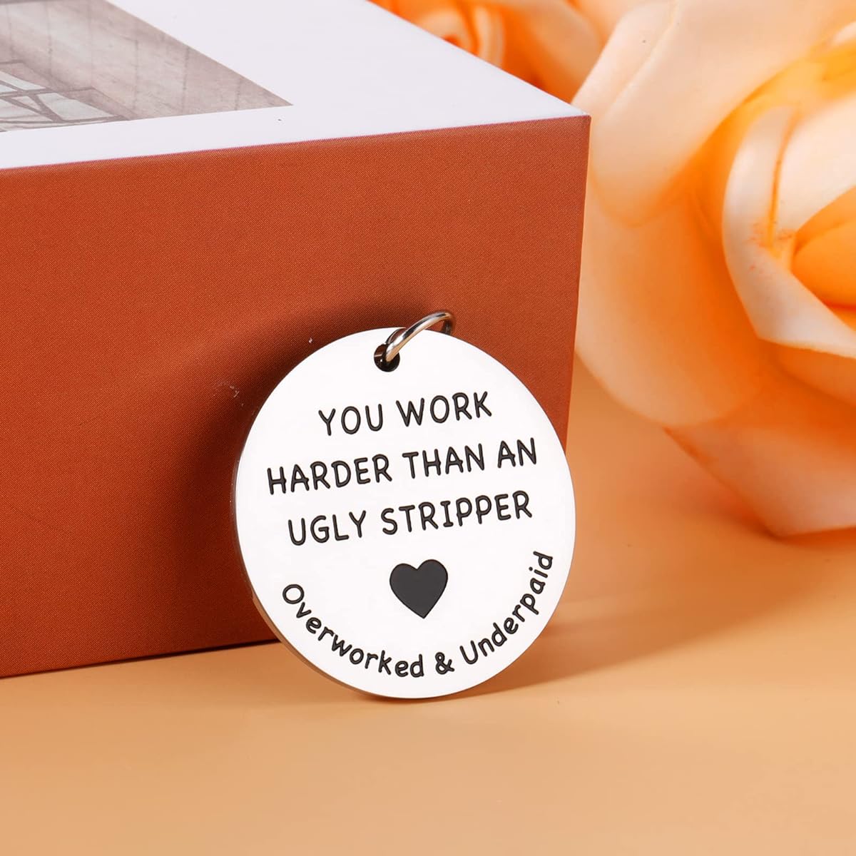 Employee Appreciation Gifts Coworker Going Out Keychain Funny Office Appreciation Gifts Thank You Gifts for Coworkers Friends Retirement Goodbye Gifts Inspirational Gifts for Men Women Him Her, Silver, Medium
