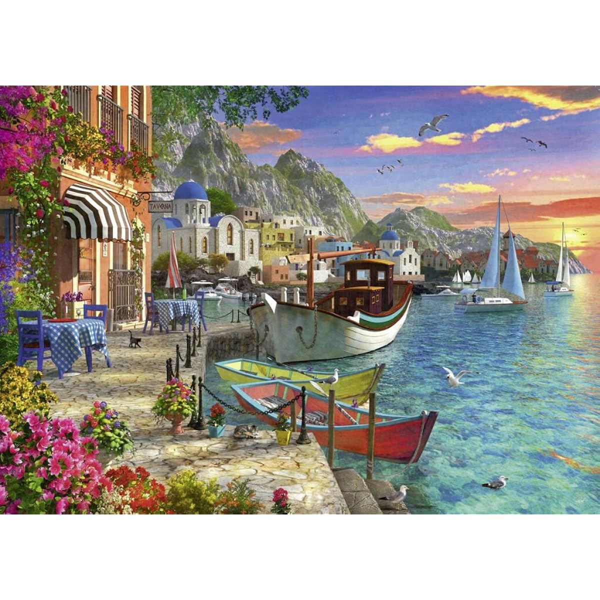 Ravensburger Grandiose Greece 15271 1000 Piece Puzzle for Adults - Each Piece is Unique, Soft Click Technology Makes Pieces Fit Perfectly Together, 27" x 20"