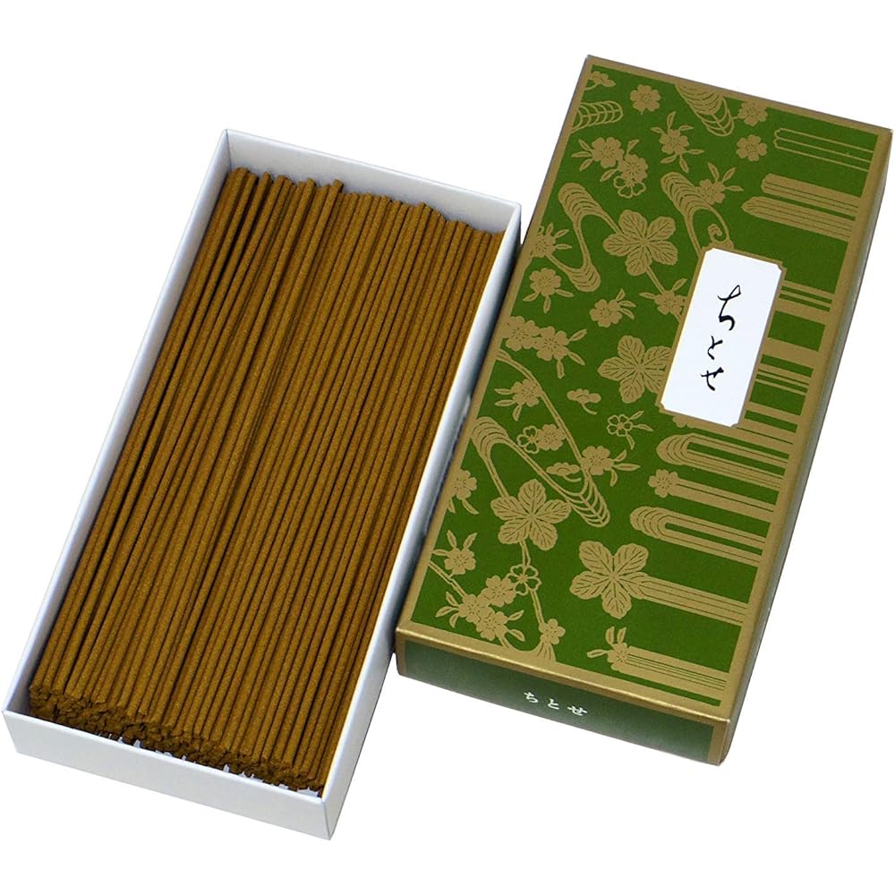 Kyukyodo incense sticks, Chitose, paper box, loose, approx. 75g, 14cm (3 sets)