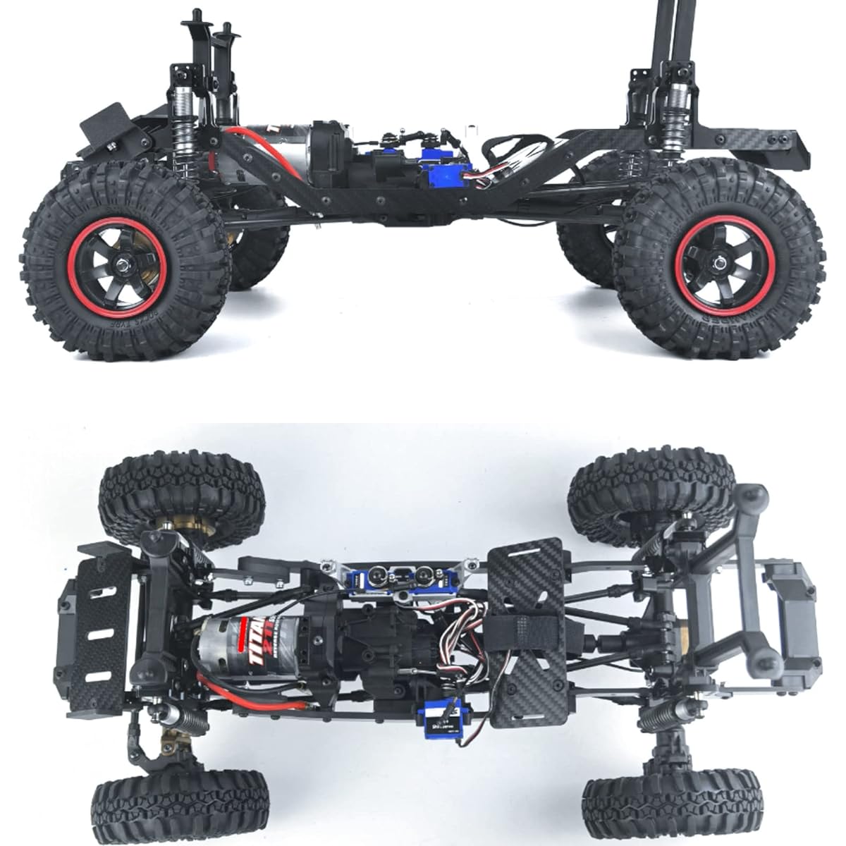 MORLORDY RC Carbon Fiber Frame Rail Set Chassis Rail Kit for TRX4 Upgrade 1/10 Scale RC Crawler Car Accessories