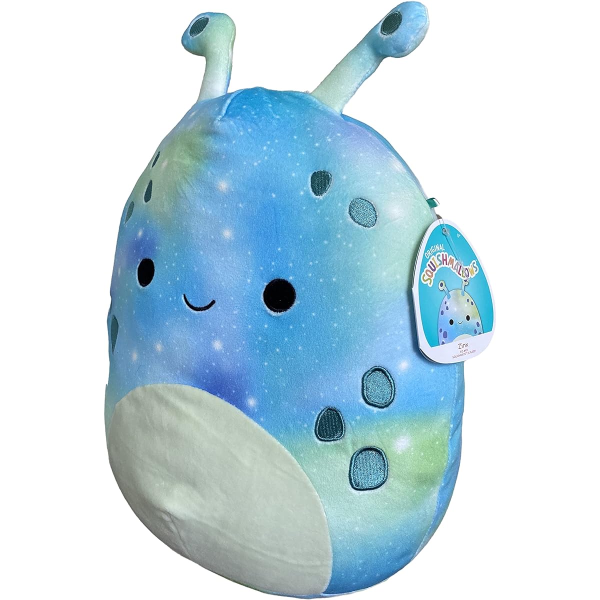 Official Squishmallows Kellytoy Squishy Soft Plush Animal (12-inch, Jinx the Alien)