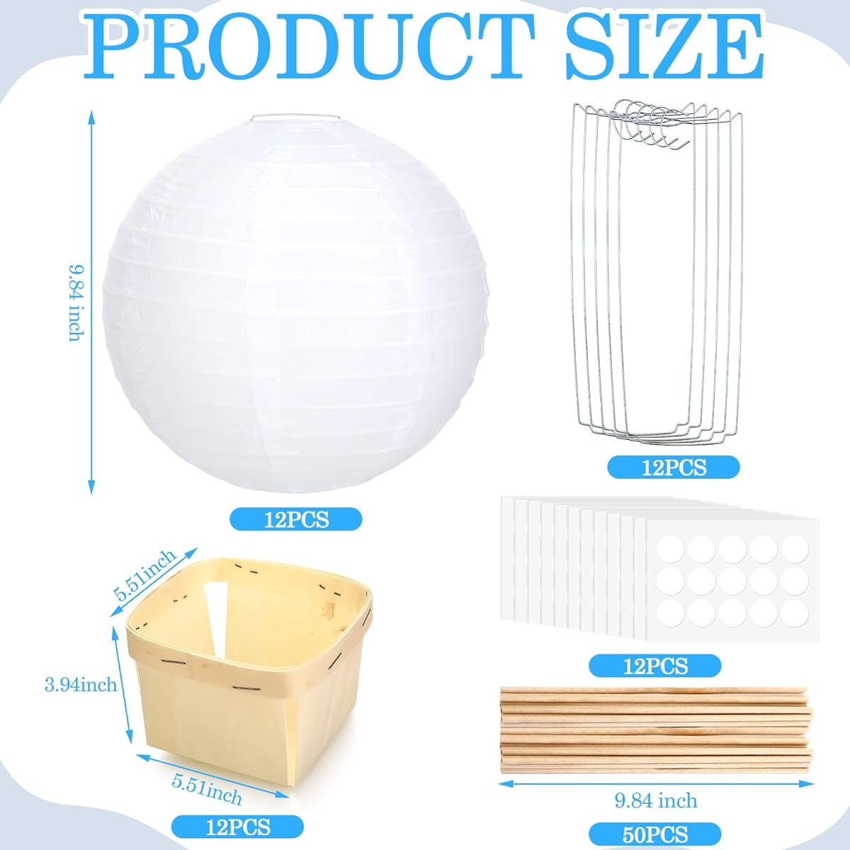 Retisee 12 Sets Baby Shower Hot Air Balloon Table Centerpieces DIY Hot Air Balloon Party Decorations Gender Reveal First Birthday Centerpieces for Wedding Birthday Baby Shower