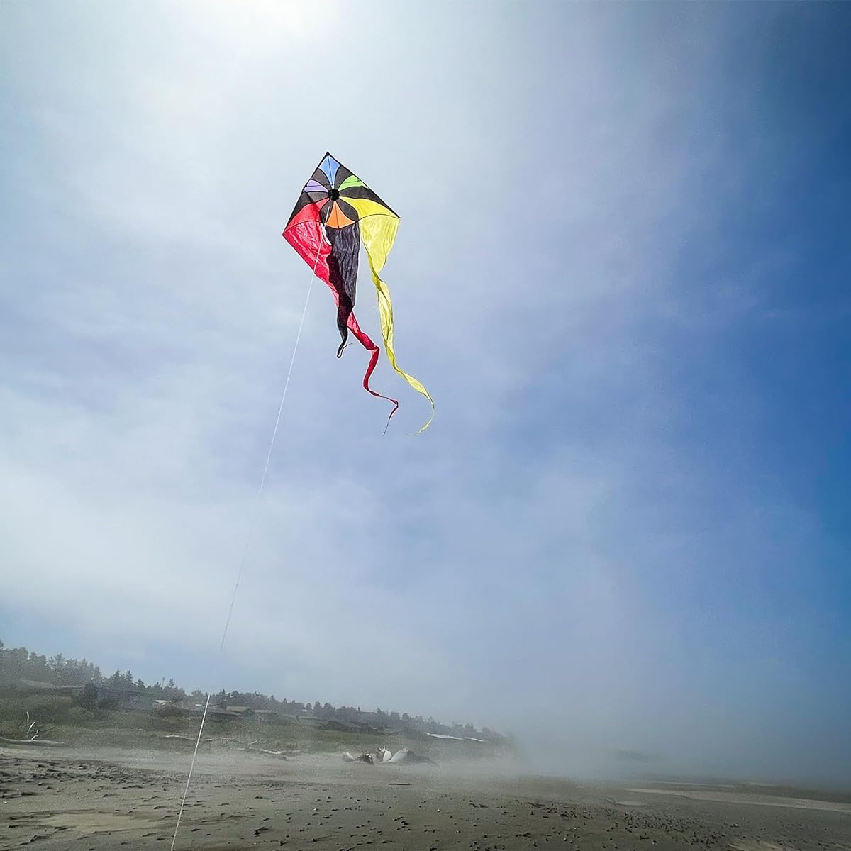 In the Breeze Rainbow Flux Wave Delta Kite, 130cm