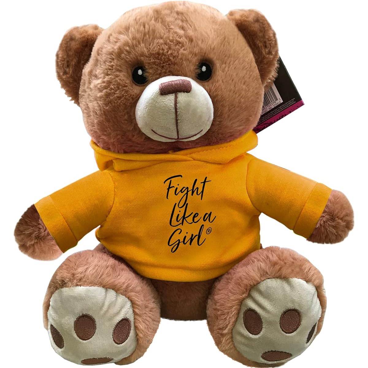 "Fight Like a Girl" Fight Pal Plush Teddy Bear (Gold Hoodie)