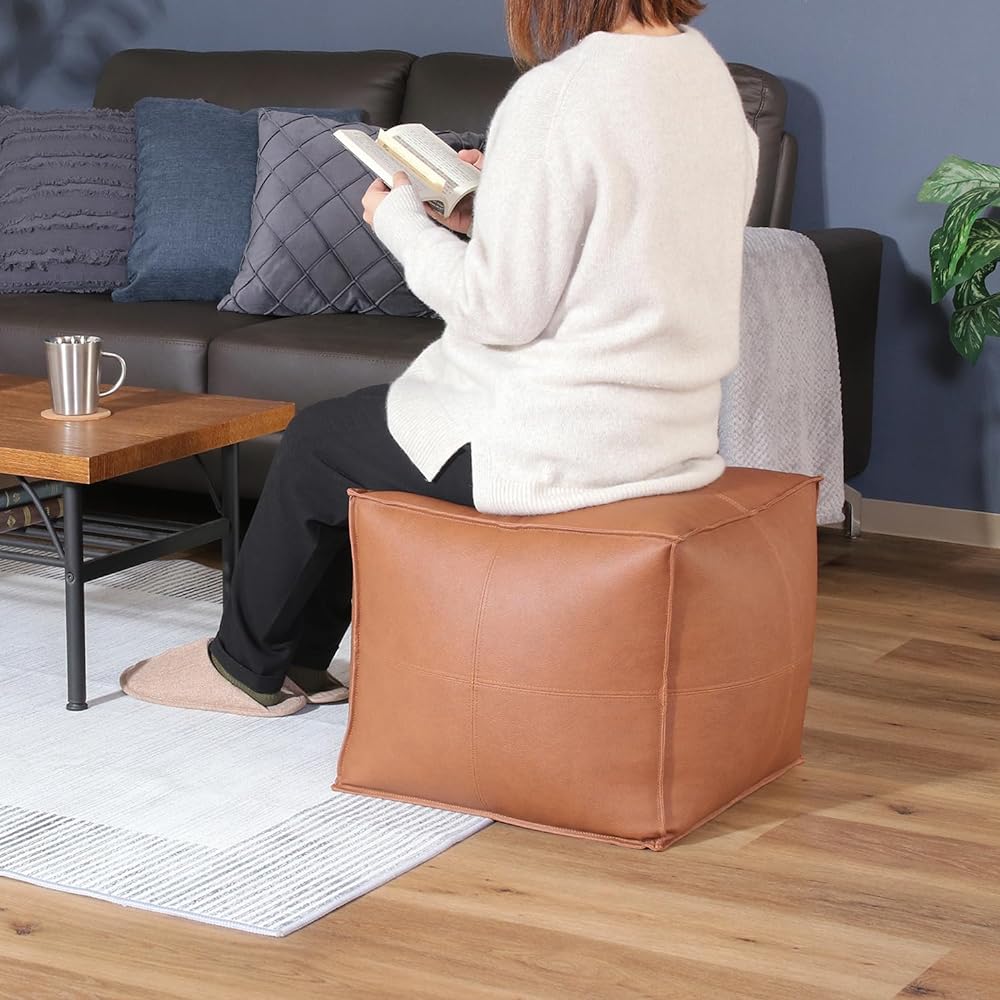 Fuji Boeki Ultralight Stool Cushion Float Square Width 48 x Depth 48 x Height 42cm Brown 86911