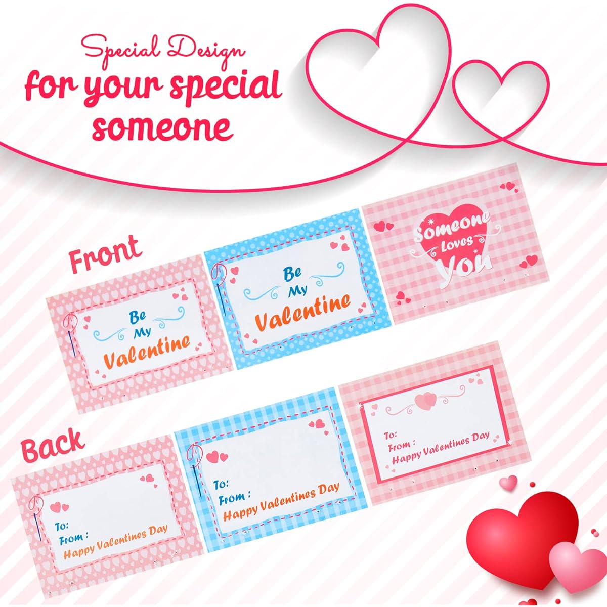 RGM CREATIONS Valentine's Day Gifts for Kids Classroom - 48 Squishy Fidget Toys with 24 Adorable Valentine's Day Cards - Perfect for Classroom Swaps and Party Favors