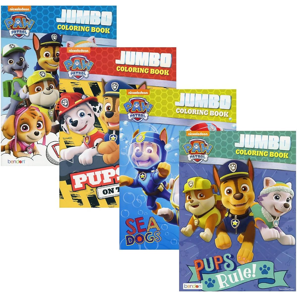 Nickelodeon 4-Pack Paw Patrol Jumbo 96 Page Coloring and Activity Book