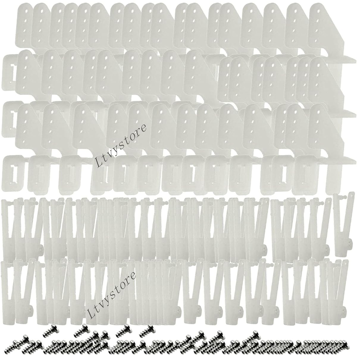 Ltvystore Nylon Control Horn 50 Sets 21x10mm Clevis Kit Compatible with RC Airplane Airplane Boat Replacement