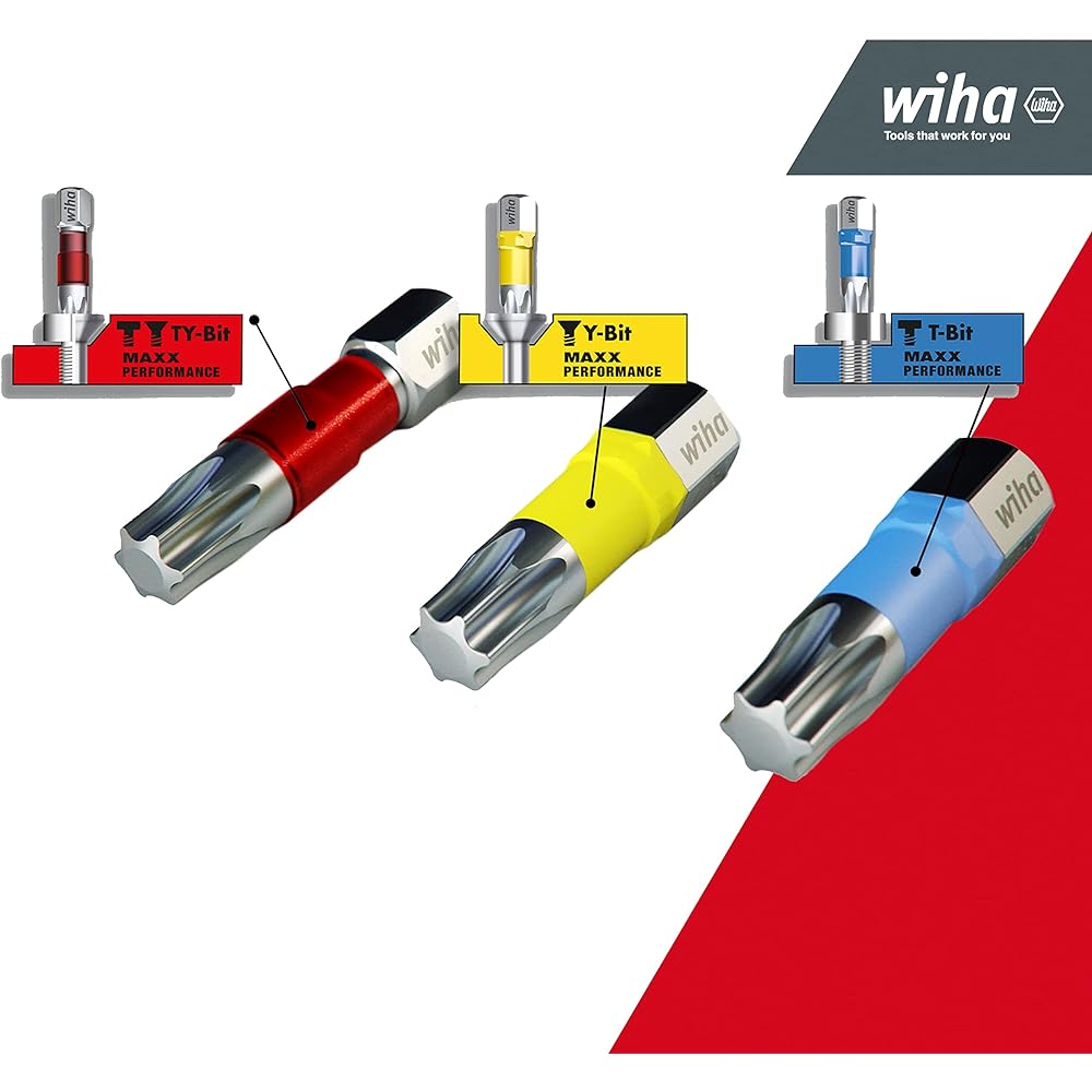 wiha Bit Buddy TY Bit Set 29mm Hex Bit 8 Pieces HWZ213BBH8