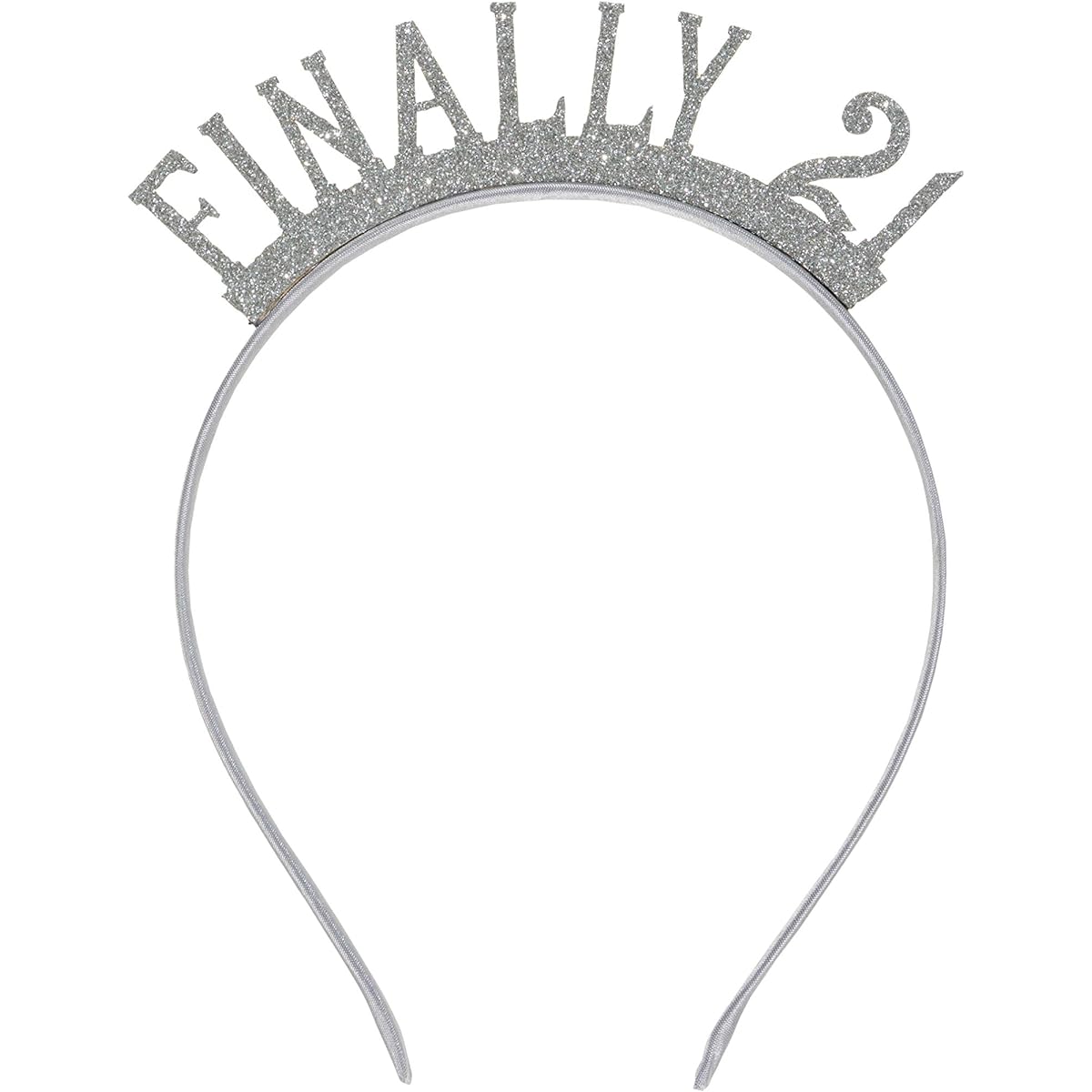 Dulcet Downtown Finally 21 Silver Glitter Headband