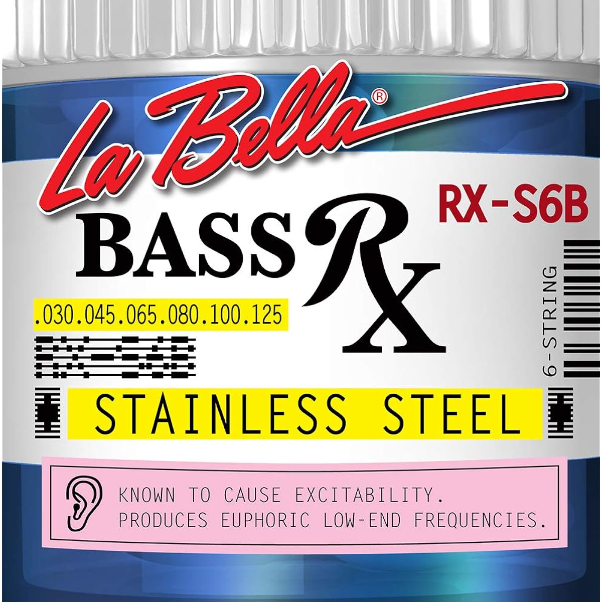 LA BELLA Electric Bass Strings RX-S6B Rx Stainless 30-40-60-80-100-125