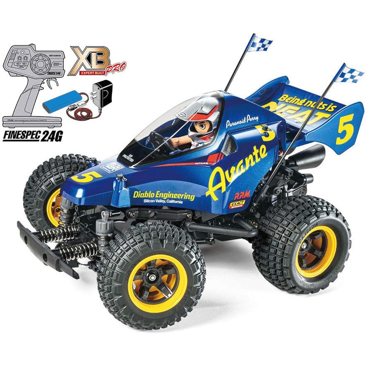 Tamiya 1/10 XB Series No.222 Comical Avante (GF-01CB chassis) 2.4GHz Pre-painted Finished Product with Radio Control 57922