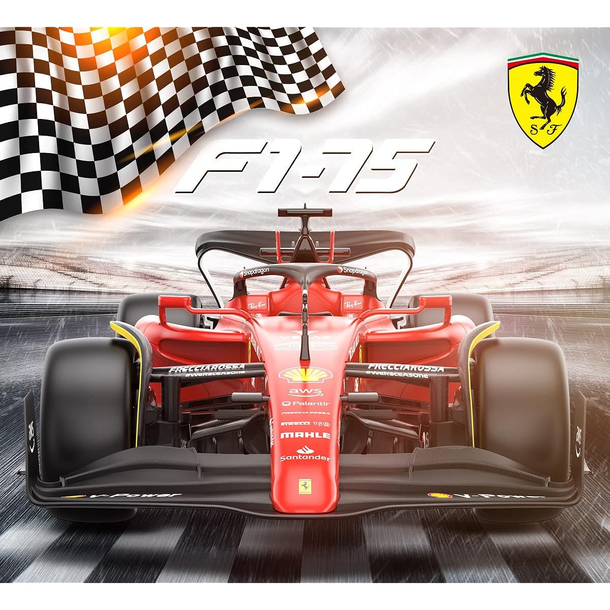 Rastar 1:12 Ferrari F 1-75 Remote Control Model Car, Ferrari F 1 RC Boys Adult Racing Car, 2022 F 1 Challenger, 2.4G