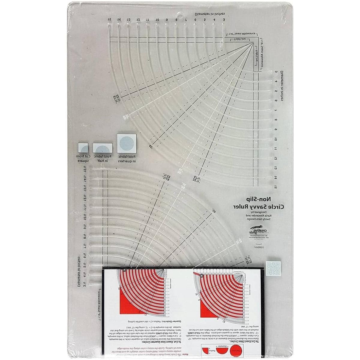 Creative Grids Circle Savvy Quilt Ruler (CGRSAV1) by Creative Grids