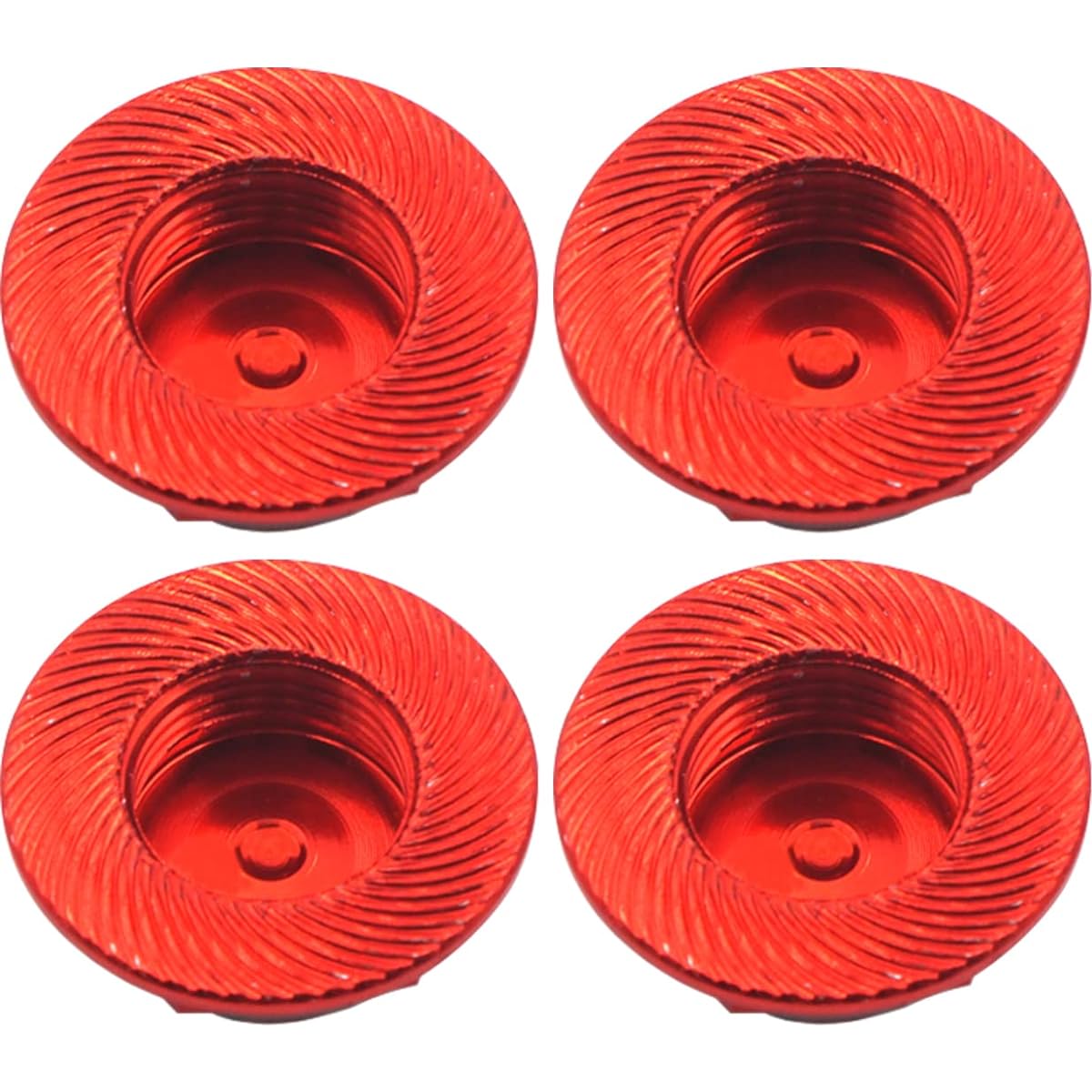 Mirthobby Dustproof Wheel Hub Cover 17mm Self-Locking Dust Lock Nut Adapter for 1/8 HSP Redcat LOSI 1/8 Scale RC Car Truck Wheel Rim Red 4 Pack