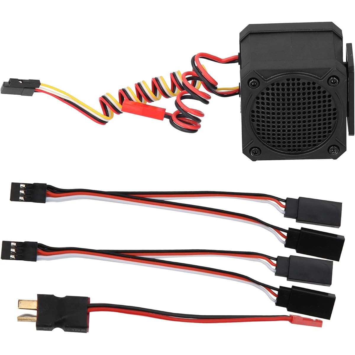FOTABPYTI RC Car Sound Simulator, 10 Built-in Engine Sound AUX Channel RC Engine Sound Simulator, RC Toy Car Toys for Boys Black 5W SGS