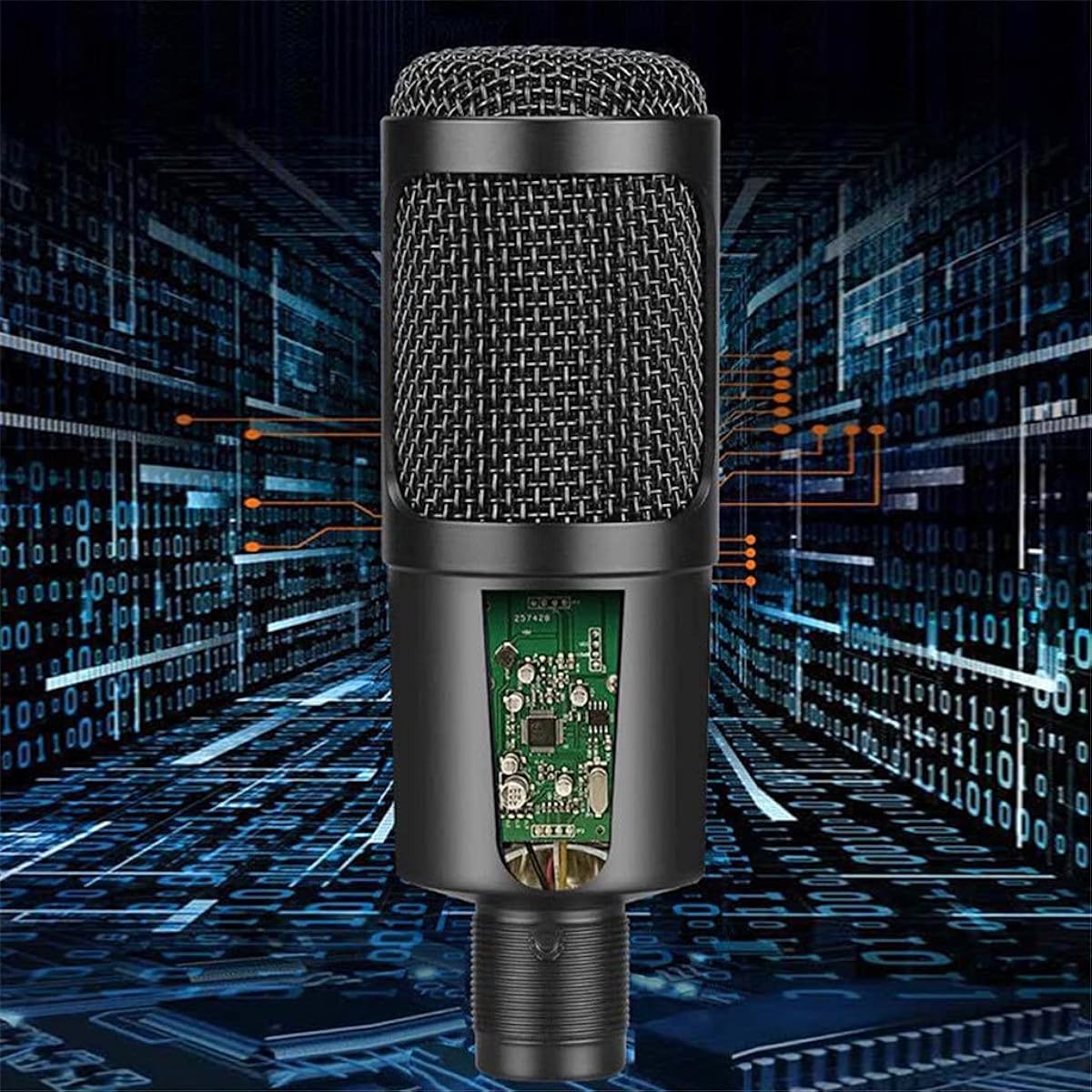 Microphone, Noise Reduction Condenser Microphone Vocal Recording Studio USB Reverberation Microphone Video Chat Gaming Podcast (A, One Size)