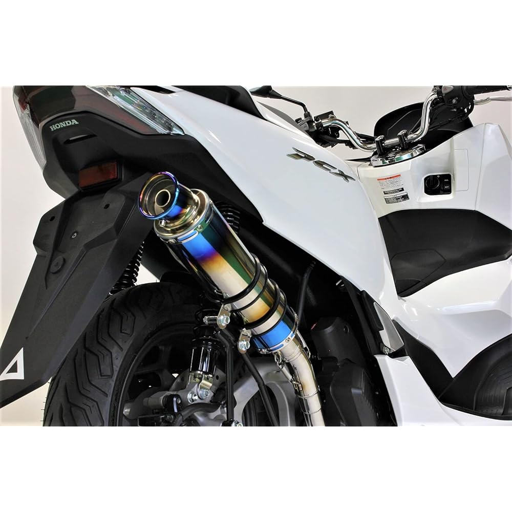PCX125 Motorcycle Muffler 2BJ-JK05 8BJ-JK05 2021~ SSB Stainless Steel Blue Color Muffler Motorcycle Supplies Motorcycle Parts Full Exhaust Custom Parts Dress Up Replacement External Product Honda HMS 201-039