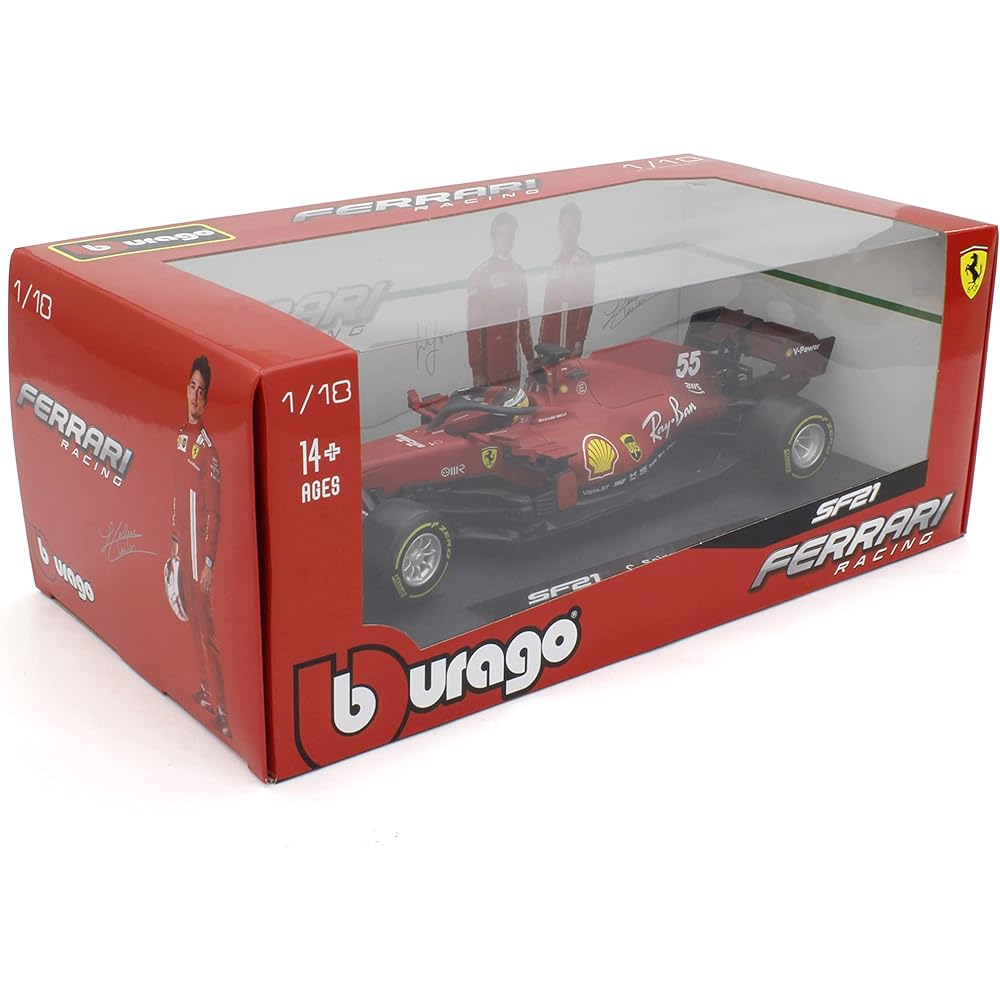 Bburago 1/18 Ferrari SF21 (2021) No.55 C. Sainz Jr Completed Product 18-16809S