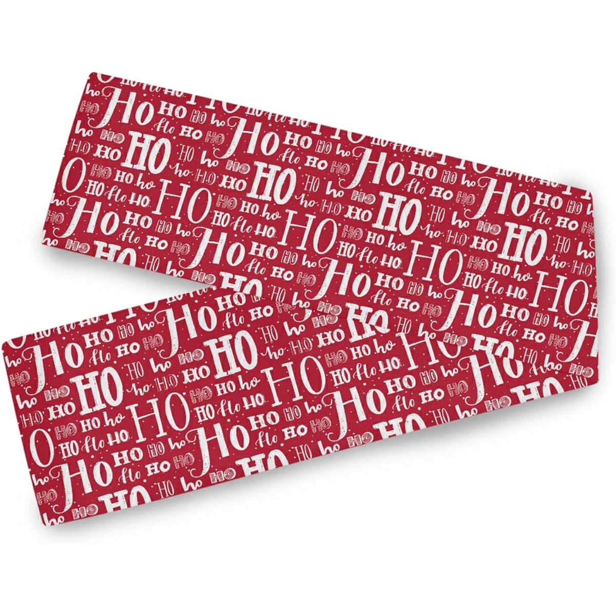 VKPSCHJ Christmas Ho-Ho Santa Table Runner 70 Inch Merry Winter Red Laughing Runner for Dining Table Seasonal Decoration Holiday Kitchen Home Party Daily Use