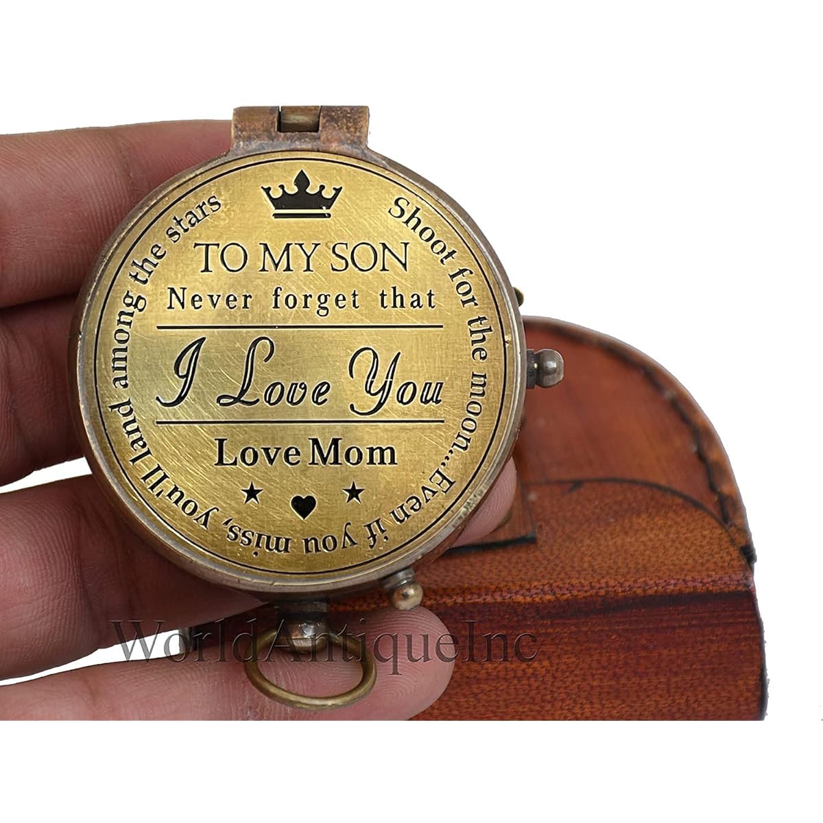 WOANIN Compass for Mother and Son - To My Son's Love Mom - Mother to Son - Mother to Son - Graduation Day Gift - Birthday Gift for Son - Confirmation Gift for Son