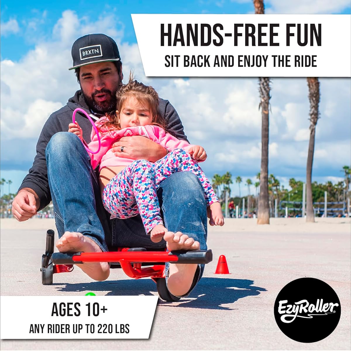 EzyRoller Pro-X Ride-On Toy for Kids and Adults, Orange